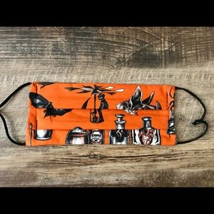 Custom Designer Halloween 🎃 👻 Blk/Org Face Mask